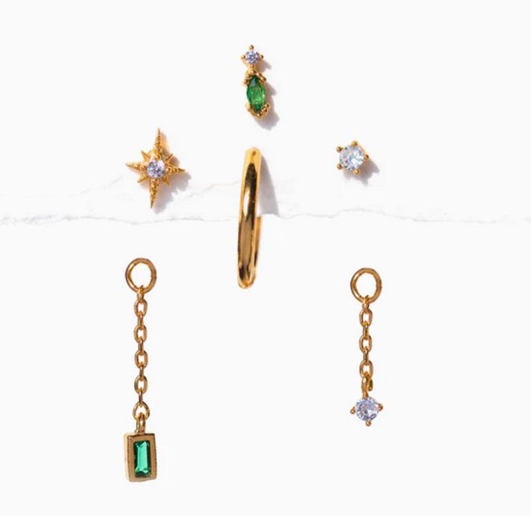 GIRLS CREW EMERALD DREAMSCAPE EARRING SET