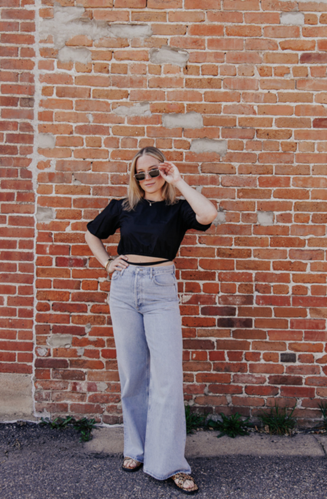 SCOTCH & SODA CROPPED POPLIN TOP