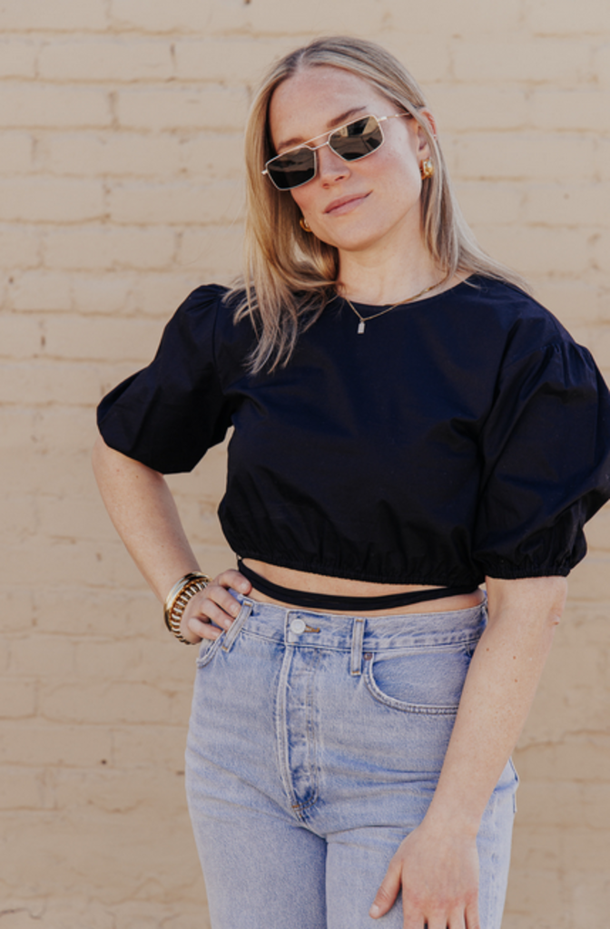 SCOTCH & SODA CROPPED POPLIN TOP
