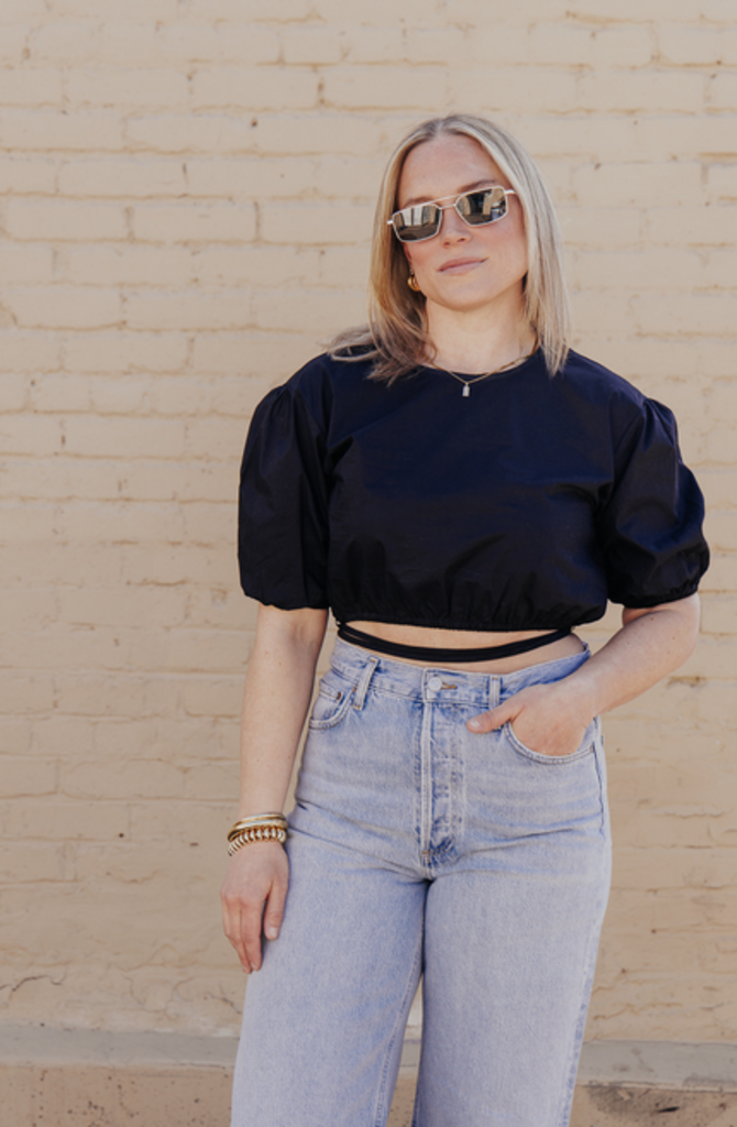 SCOTCH & SODA CROPPED POPLIN TOP