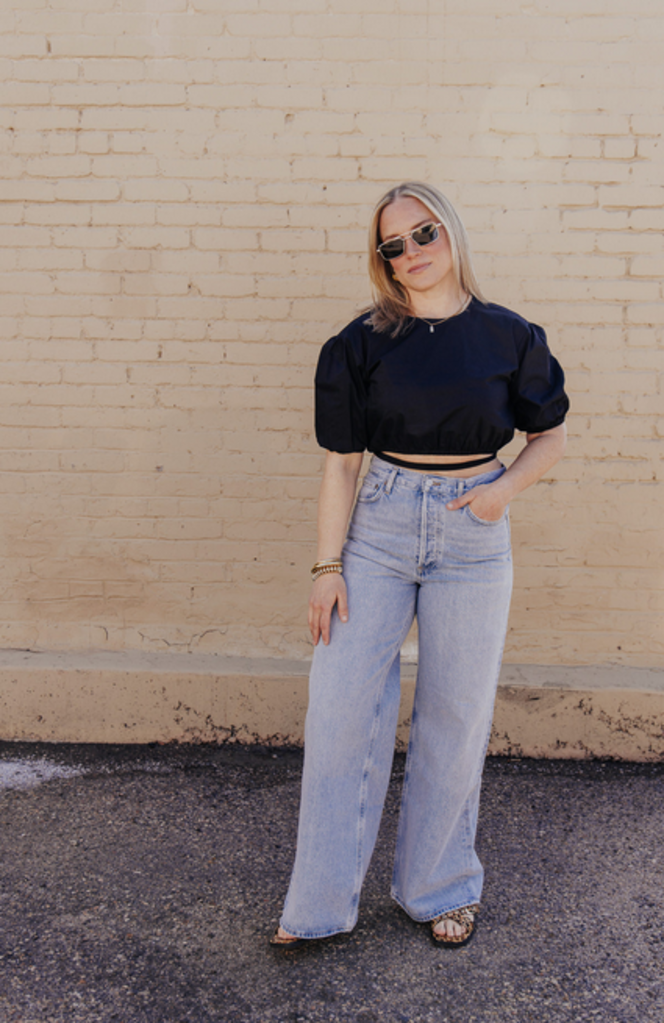SCOTCH & SODA CROPPED POPLIN TOP