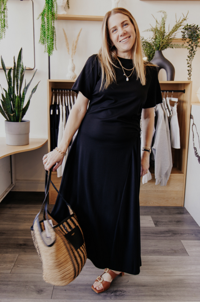 JIJI STUDIO PETRA GATHERED TEE DRESS