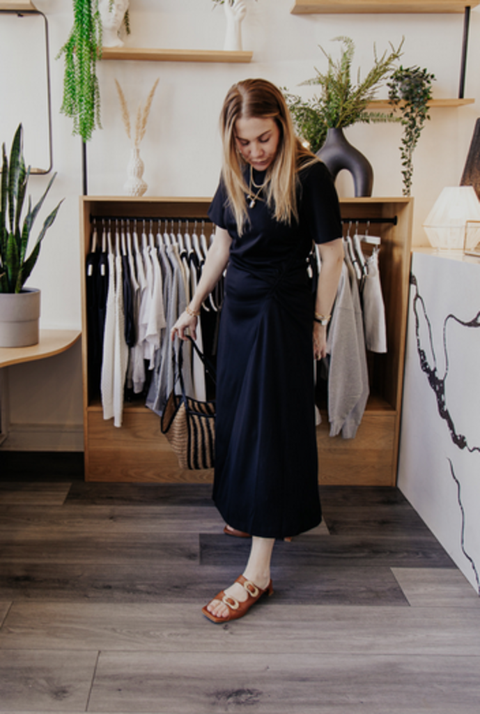 JIJI STUDIO PETRA GATHERED TEE DRESS