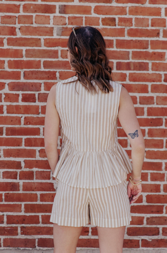 SCOTCH & SODA DESERT STRIPE BOW TOP