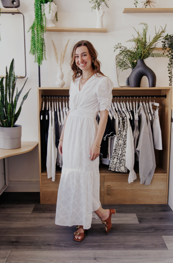 SAGE THE LABEL SUNLIT PATH TWIST FRONT MAXI DRESS