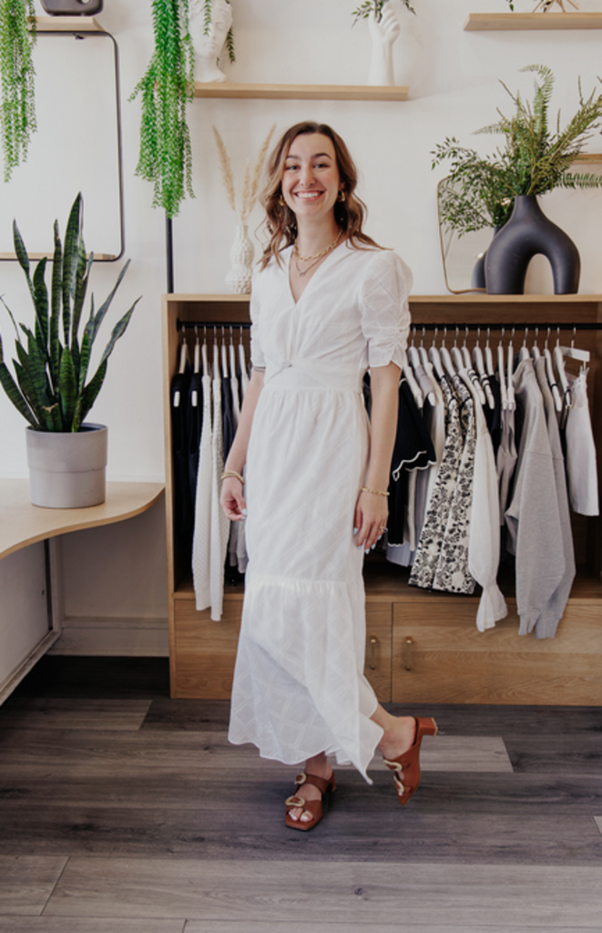 SAGE THE LABEL SUNLIT PATH TWIST FRONT MAXI DRESS