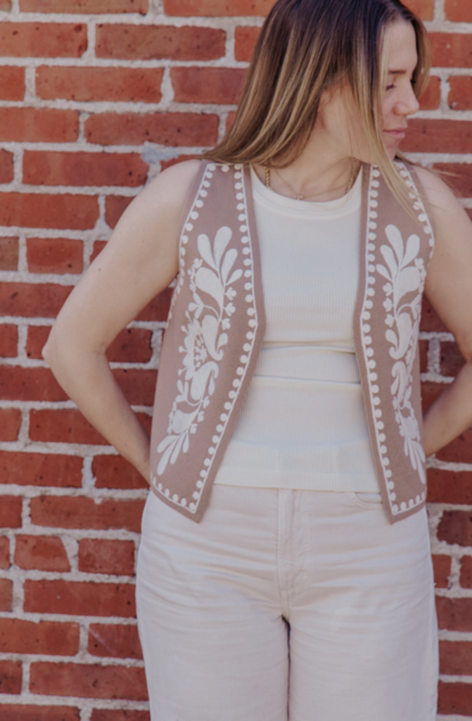 KACEY EMBROIDERED VEST
