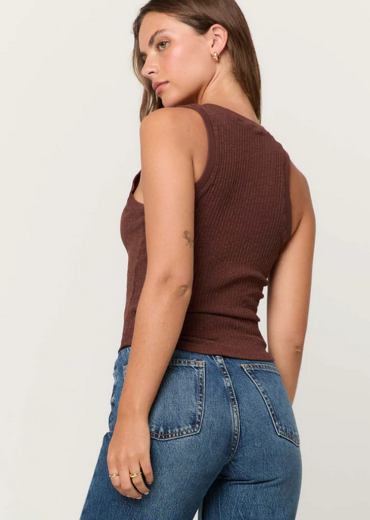 PROJECT SOCIAL T SUKI SCOOP NECK RIB TANK