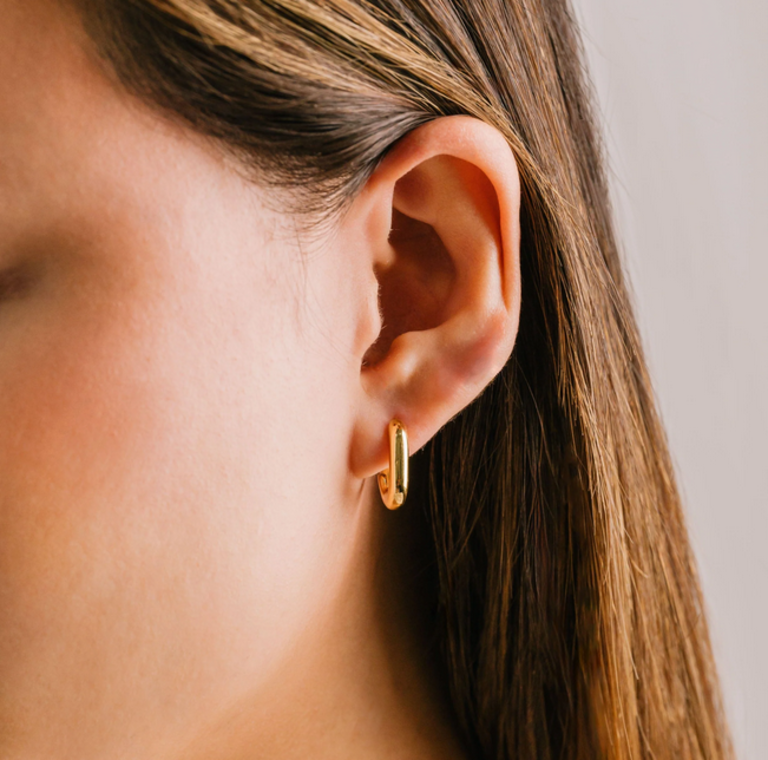 LOVER'S TEMPO SMALL PAPERCLIP PUFF HOOPS