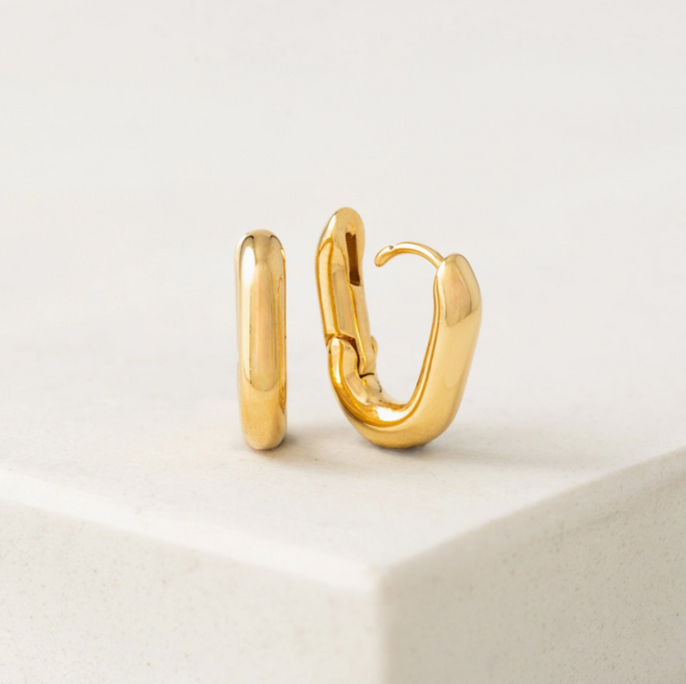 LOVER'S TEMPO SMALL PAPERCLIP PUFF HOOPS