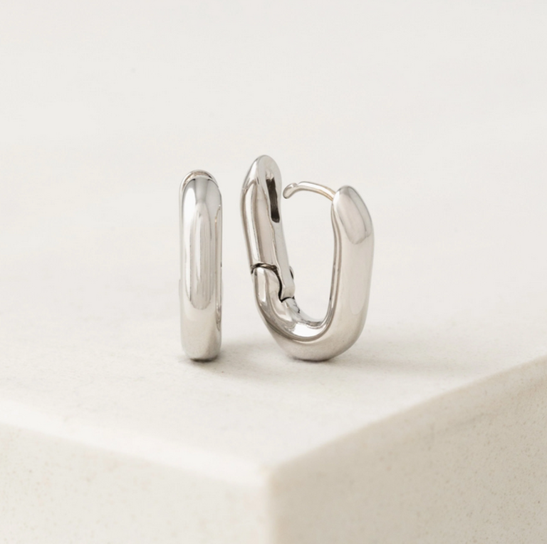 LOVER'S TEMPO SMALL PAPERCLIP PUFF HOOPS