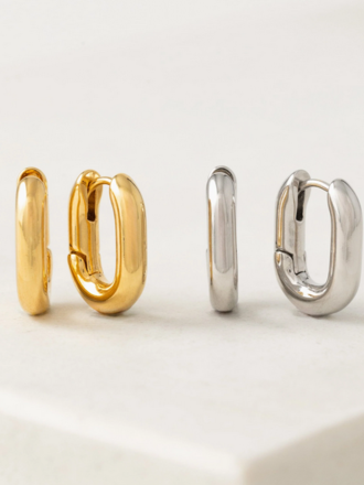 LOVER'S TEMPO SMALL PAPERCLIP PUFF HOOPS