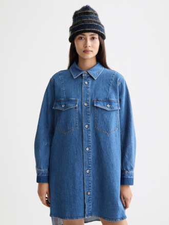 SCOTCH & SODA WASHED DENIM MINI SHIRTDRESS