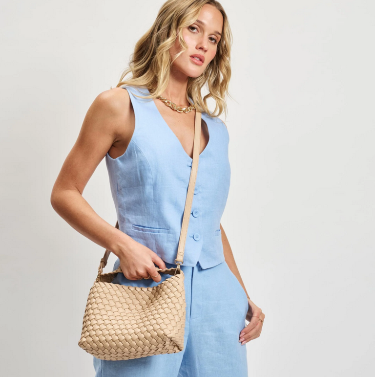 MODA LUXE KAIA WOVEN CROSSBODY