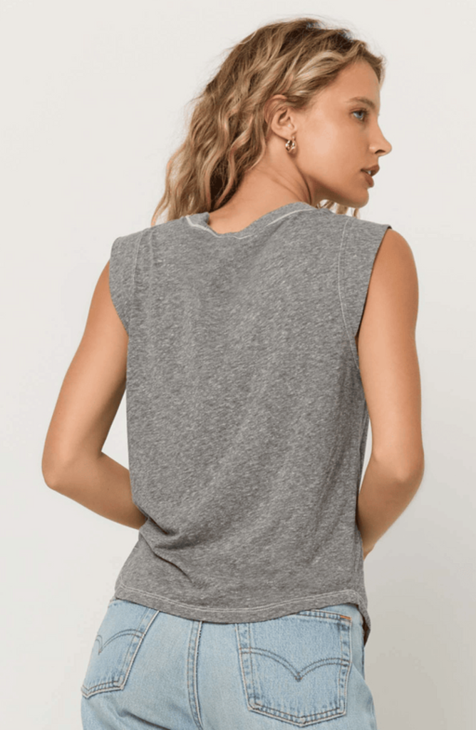 PROJECT SOCIAL T RUE HEATHERED V NECK TANK