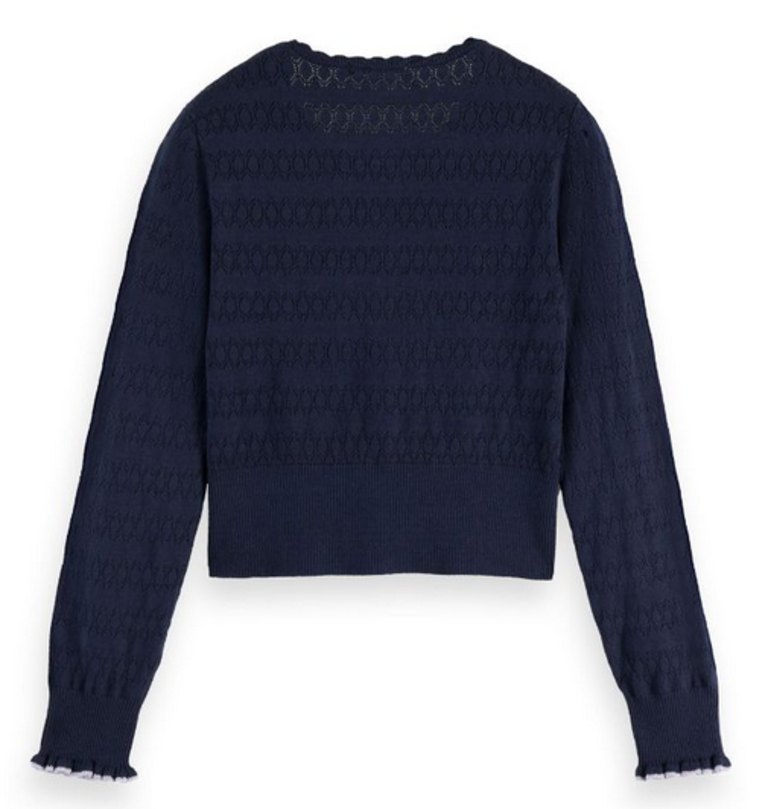 SCOTCH & SODA POINTELLE KNITTED CARDIGAN