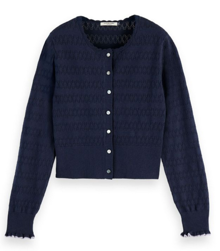 SCOTCH & SODA POINTELLE KNITTED CARDIGAN