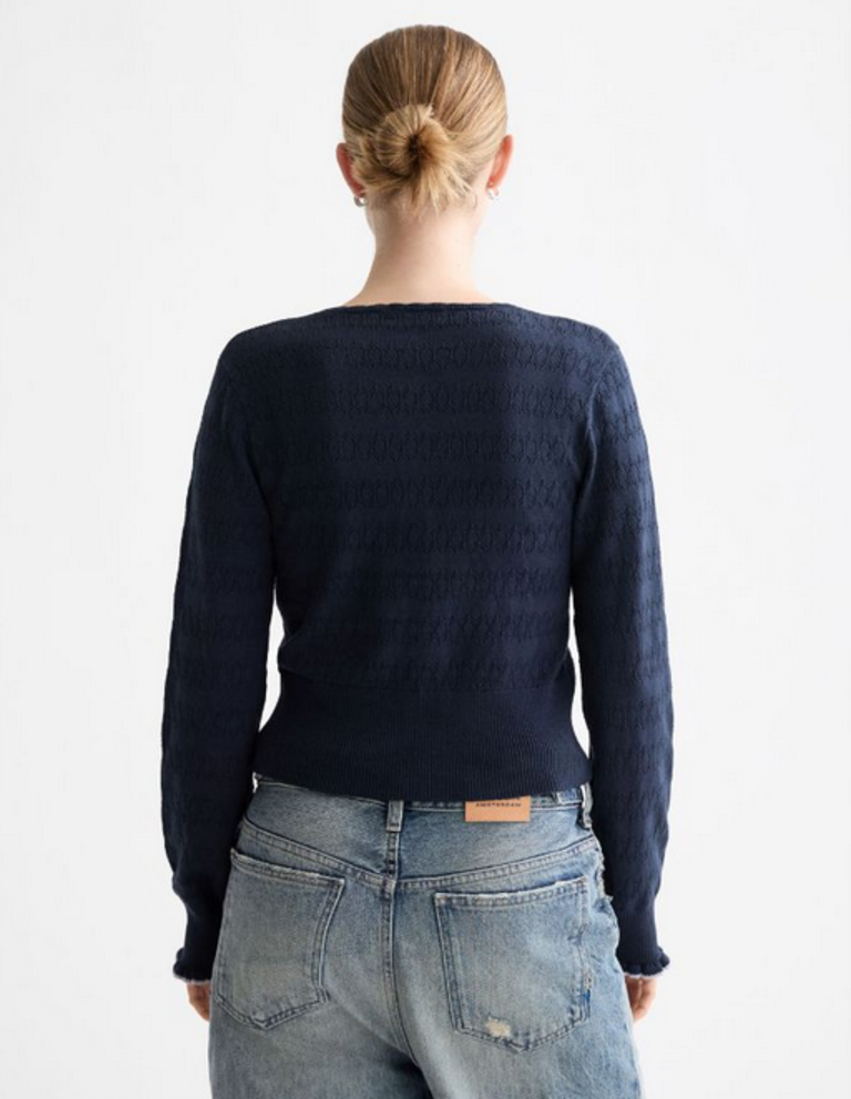 SCOTCH & SODA POINTELLE KNITTED CARDIGAN