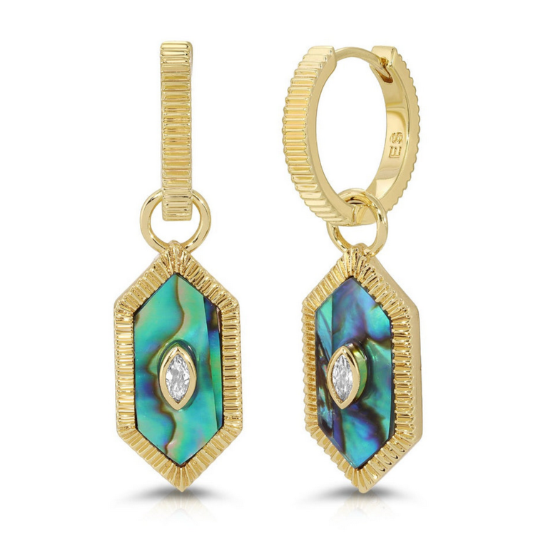 ELIZABETH STONE GAURDIAN HOOPS