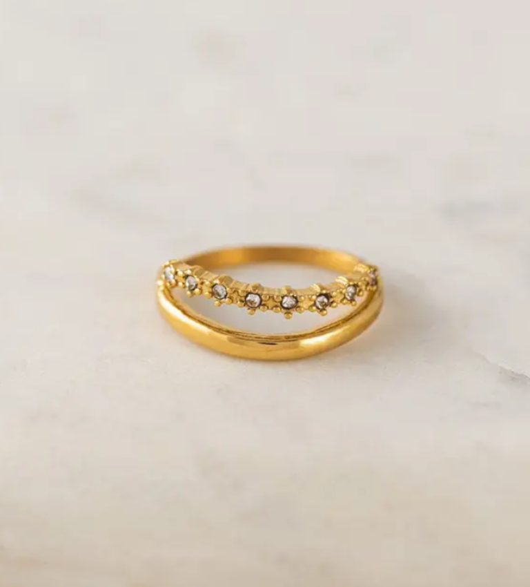 LOVER'S TEMPO SATURN DOUBLE RING