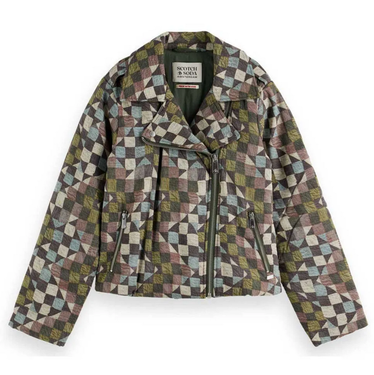 SCOTCH & SODA QUILTED BIKER JACKET
