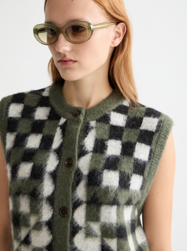 SCOTCH & SODA CHECKERED KNIT VEST