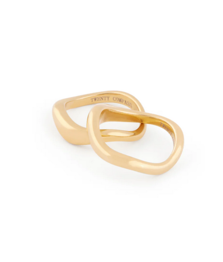 TWENTY COMPASS CURVES RING SET