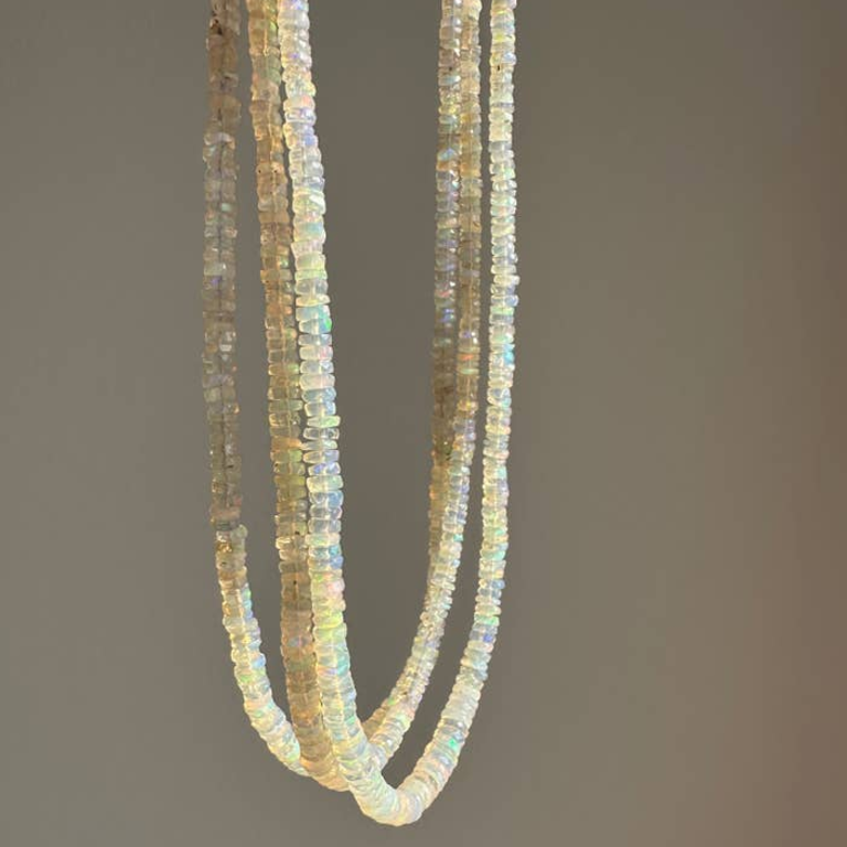 ANOKHI GREEN ETHIOPIAN BEADED OPAL NECKLACE