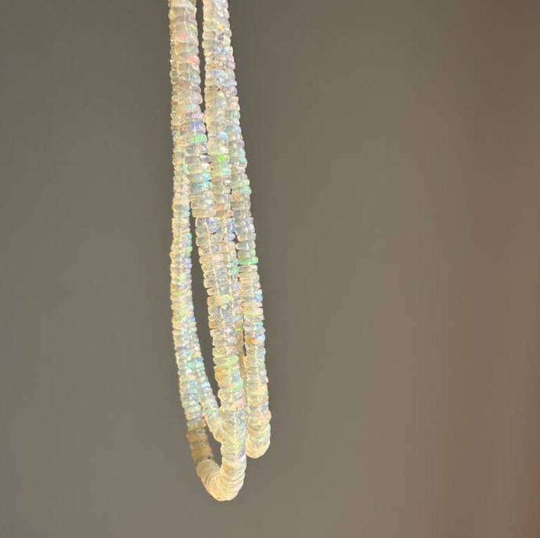 ANOKHI GREEN ETHIOPIAN BEADED OPAL NECKLACE