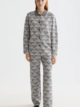 SCOTCH & SODA GUNMETAL JACQUARD TROUSER