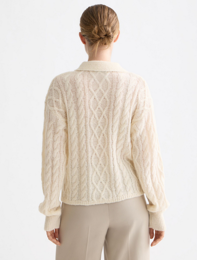 SCOTCH & SODA ELLEN CABLE STITCH POLO