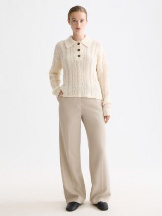 SCOTCH & SODA ELLEN CABLE STITCH POLO