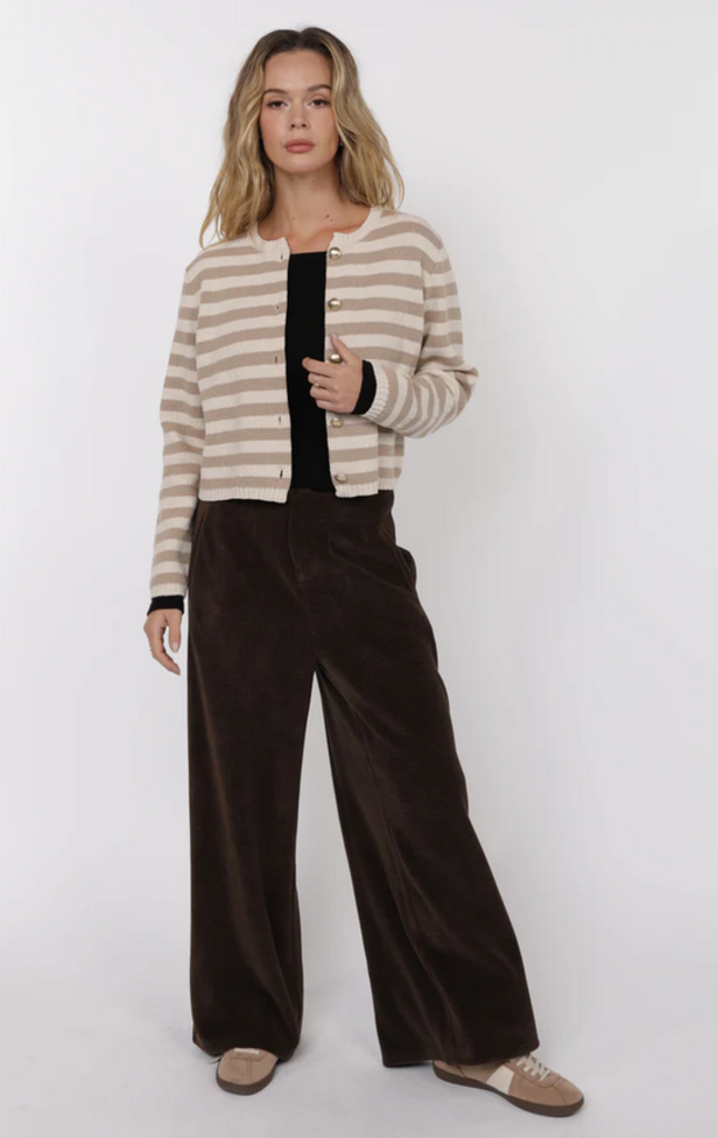 SAGE THE LABEL DAPHNE STRIPE CARDIGAN