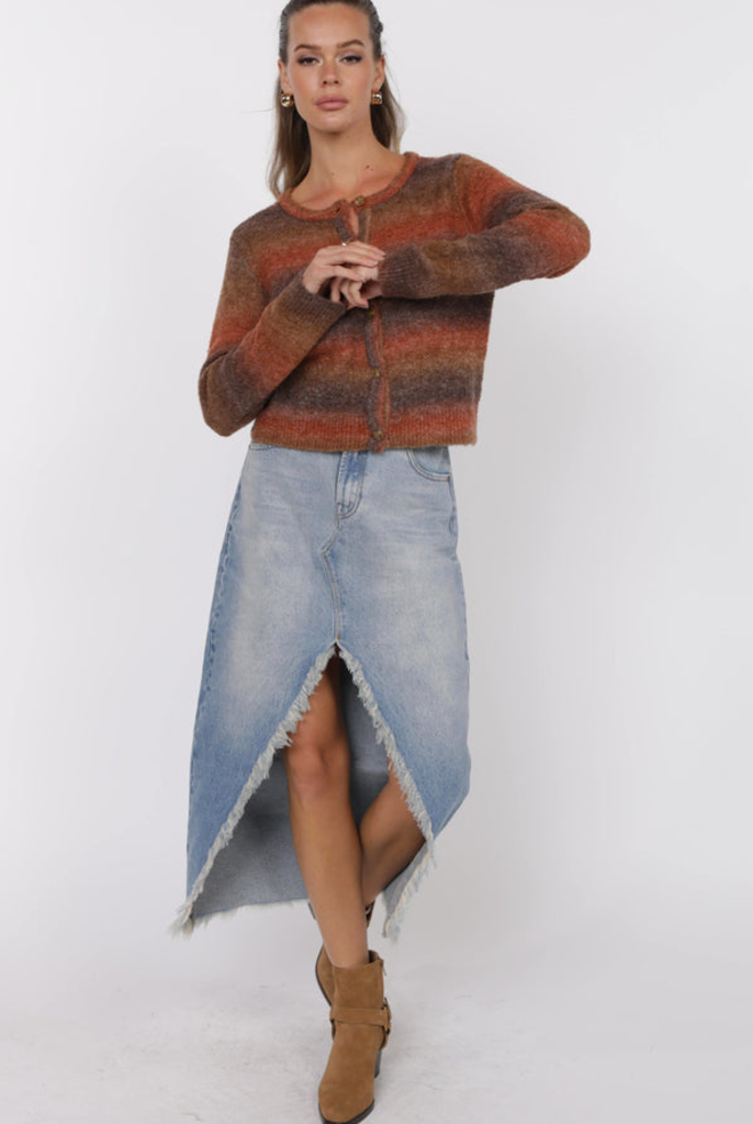 SAGE THE LABEL HARPER OMBRE CARDIGAN