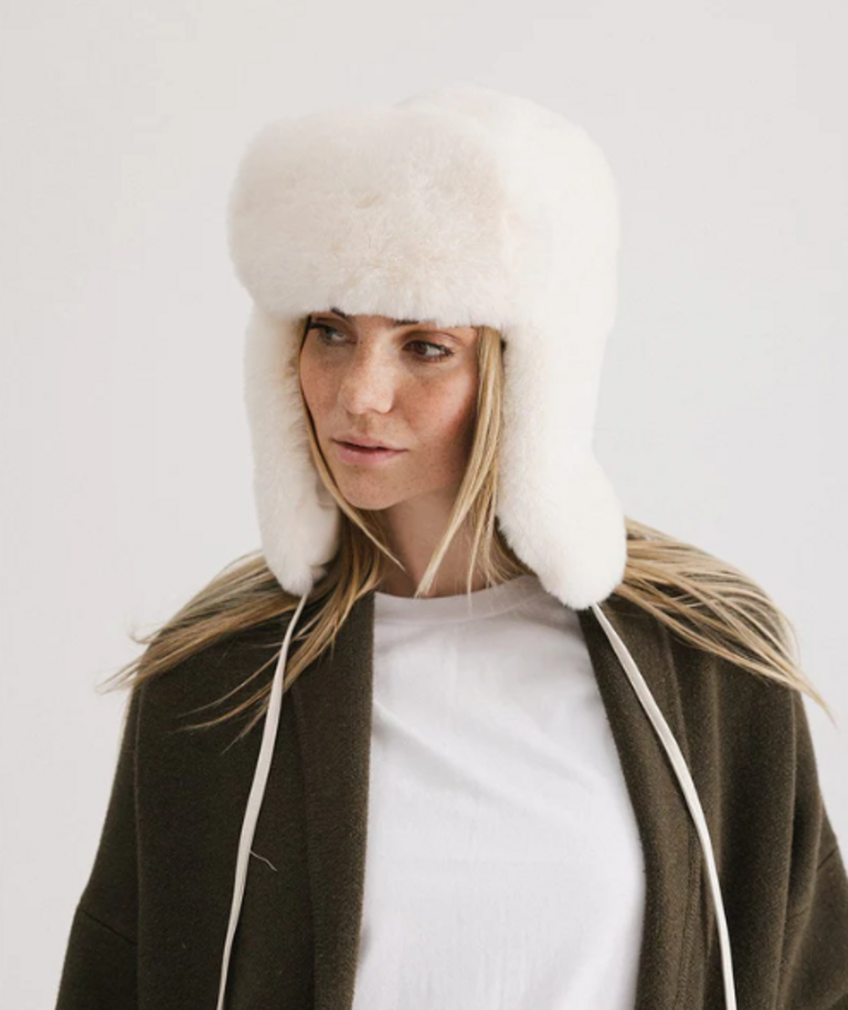GIGI PIP LOGAN FAUX FUR TRAPPER HAT