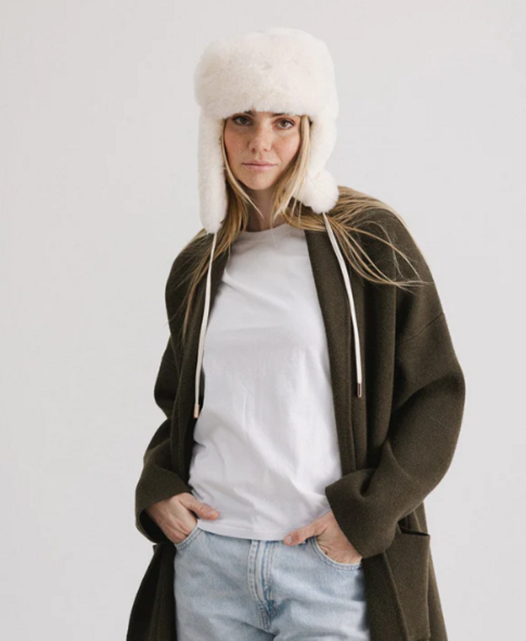 GIGI PIP LOGAN FAUX FUR TRAPPER HAT