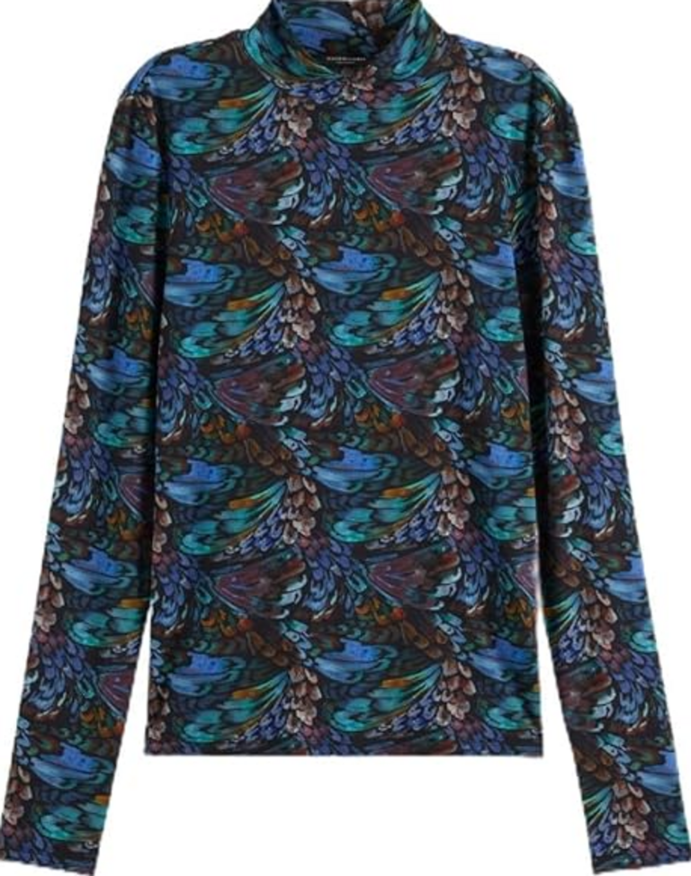 SCOTCH & SODA PRINTED MOCK NECK