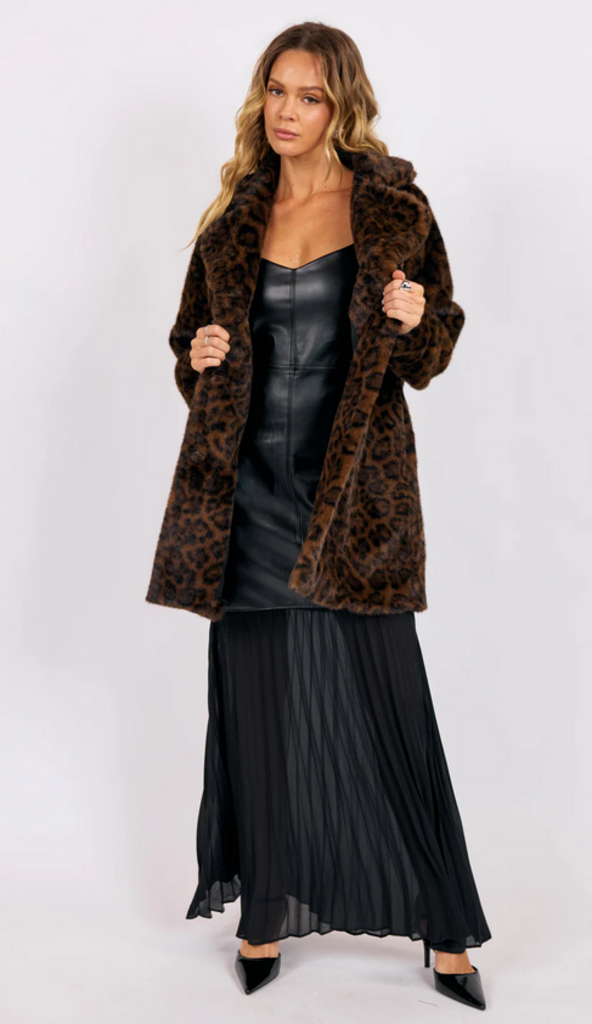 SAGE THE LABEL MARGOT LEO FAUX FUR COAT