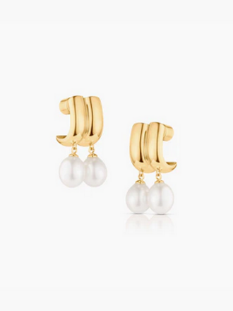 THATCH FRANKIE DOUBLE PEARL EARRING THATCH FRANKIE DOUBLE PEARL EARRING
