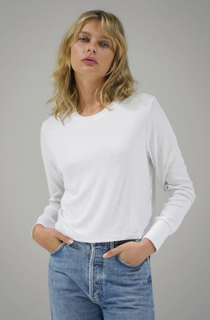 LNA RIBBED CREW L/S