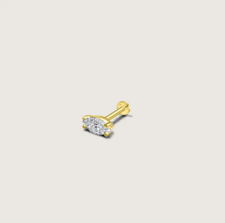 WHXTE ATELIER MARQUEE MOISSANITE STUD
