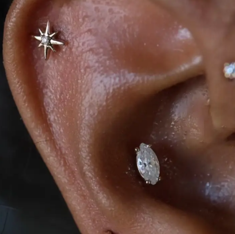 WHXTE ATELIER MARQUEE MOISSANITE STUD