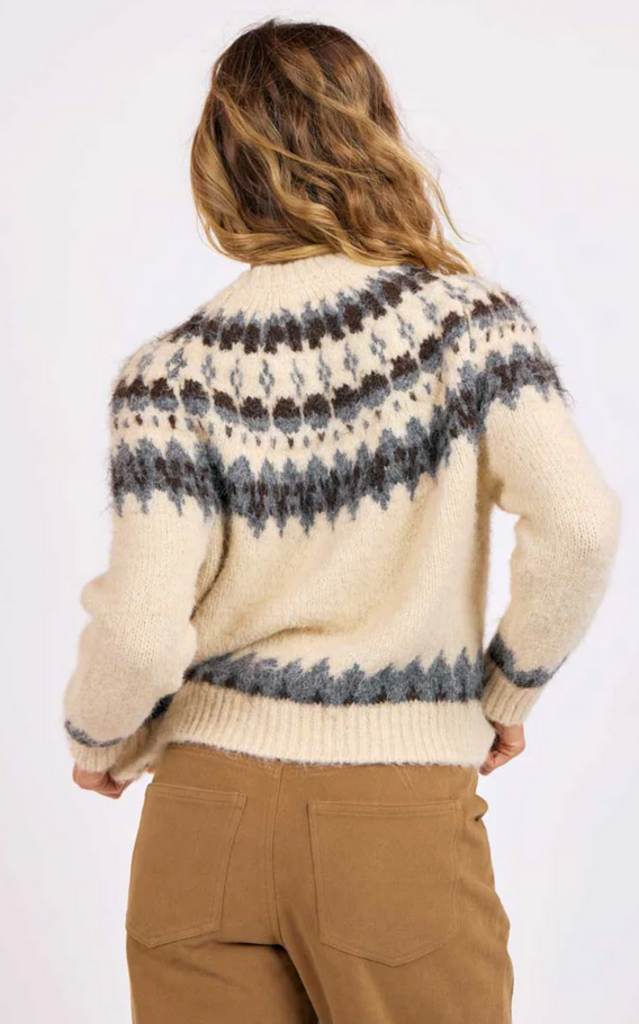 SAGE THE LABEL MONTANA SKY FAIR ISLE SWEATER