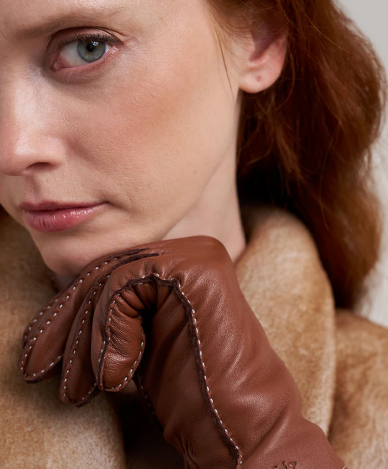STITCH DETAIL LEATHER GLOVE