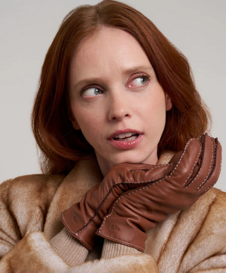 STITCH DETAIL LEATHER GLOVE