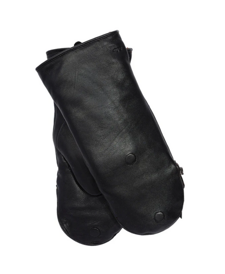 ZIP TOP FAUX FUR LEATHER GLOVE