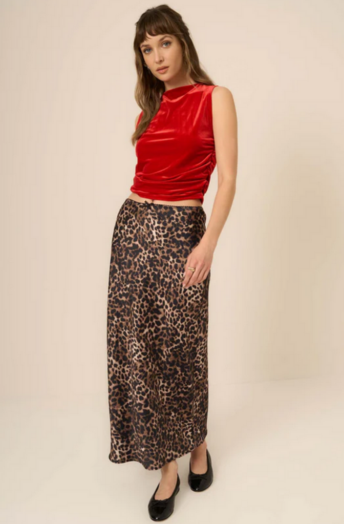 PROJECT SOCIAL T ON REPEAT RUCHED SIDE VELVET TANK