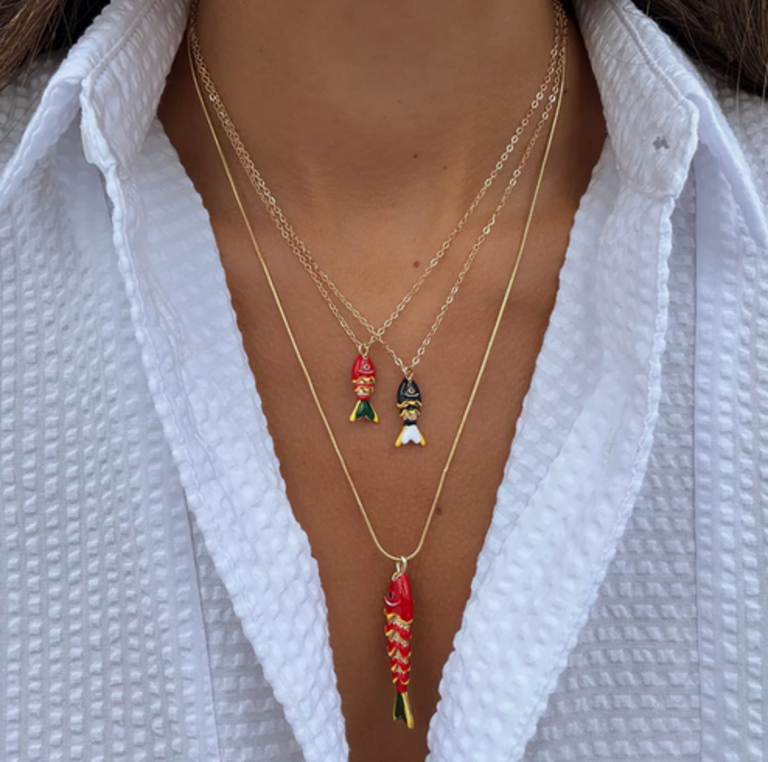 ADINA EDEN FISH PENDANT NECKLACE