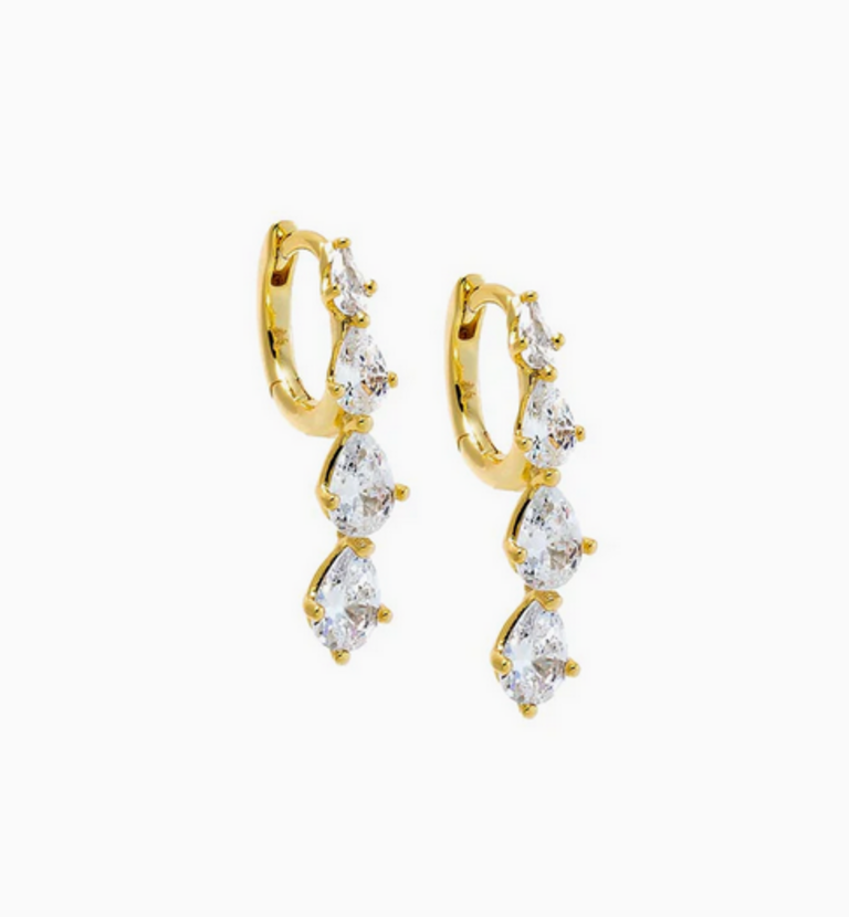ADINA EDEN CASCADE HUGGIE EARRINGS