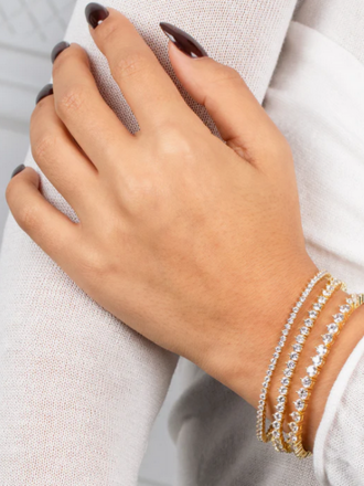 ADINA EDEN THIN THREE PRONG TENNIS BRACELET